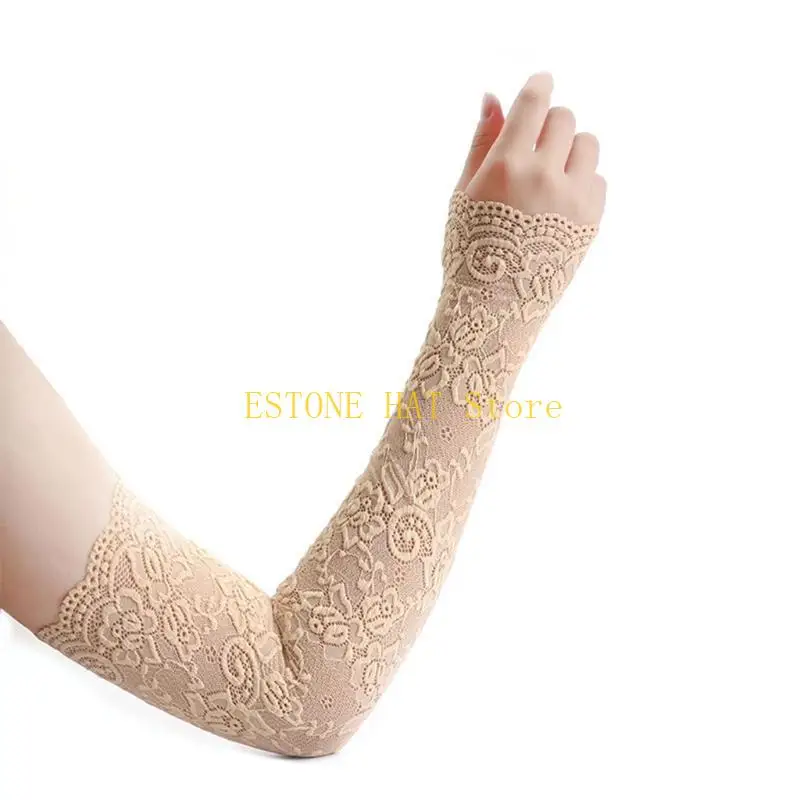 49MF UV for Protection Sleeve Lace Arm Protector Cooling Breathable Arm Cover for Dri