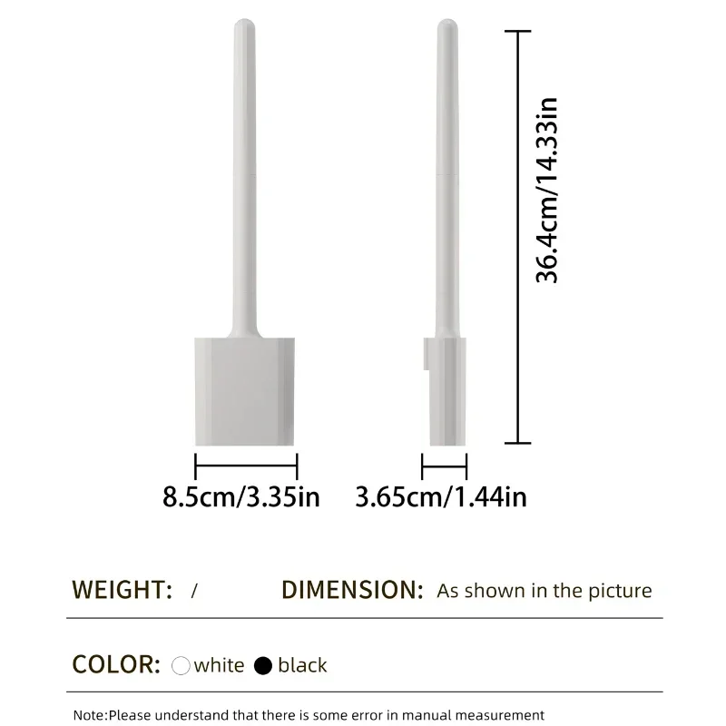 벽 장착 변기 브러시, 실리콘 플랫 브러시 헤드, 변기 브러시 클리너 브러시 세트, 화장실 청소 브러시, 막다른 골목용