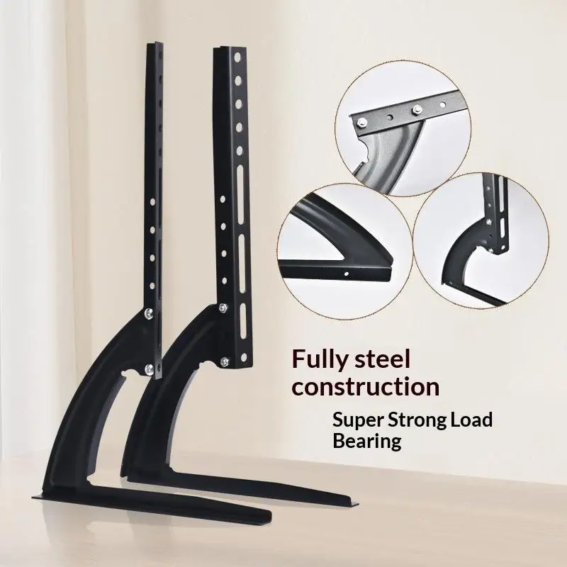 Heavy Duty Universal TV Stand Mount Bracket for 32-75 Inch TV Scratch Resistant Base Home Entertainment Use