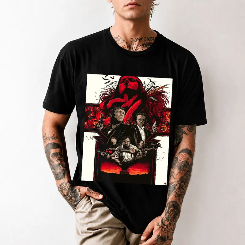 Vintage Horror Vampire Movie From Dusk Till Dawn Scary Halloween Gift T shirt 0703 Short Sleeve Graphic Clothes US size tops
