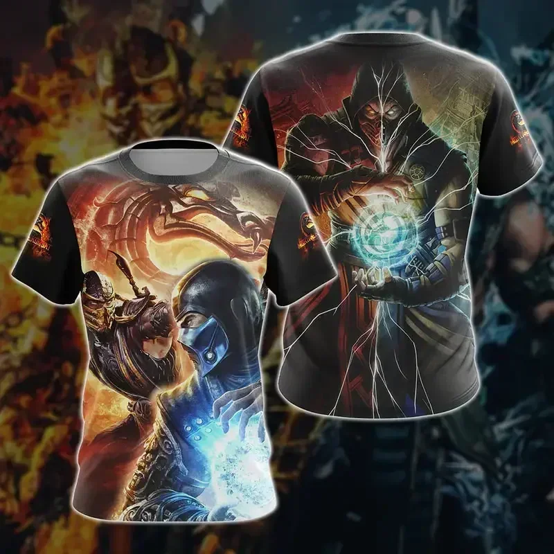 Popular Game Mortal Kombat T-Shirts 3D Print Streetwear Men Women Fashion Oversized Short Sleeve T Shirt Kids Tees Tops Clothing