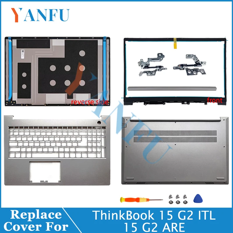 

NEW Replace Laptop Case For Thinkbook 15 G2 ITL ARE G3 ACL ITL LCD Back Cover Front Bezel Palmrest Bottom Case Hinges