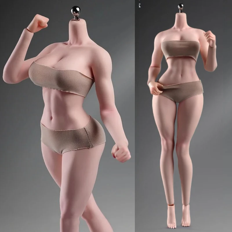 

ANT T307 1/6 Scale Female Athletic Seamless Body 12'' Soldier Makeup Big Breast Action Figure Pale Suntan Normal Flexible Doll