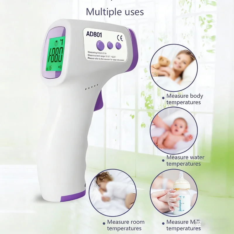 Voice Backlit Forehead Digital Thermometer Non-Contact Infrared Medical Thermometer Body Temperature Fever for Baby Adults image 4