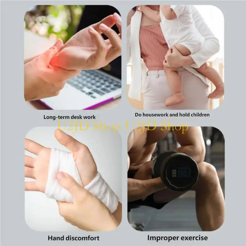 U2JD Double Side Wrist Brace With Sticker Tape For Left Right Hands Protections