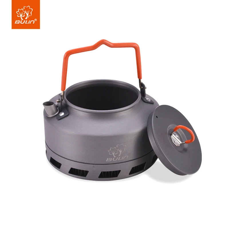 Bulin 1.1L 1.6L Outdoor Ultralight Heat-Gathering Kettle Aluminum Alloy Portable Hot Coffee Pot Teapot Cooking Cookware