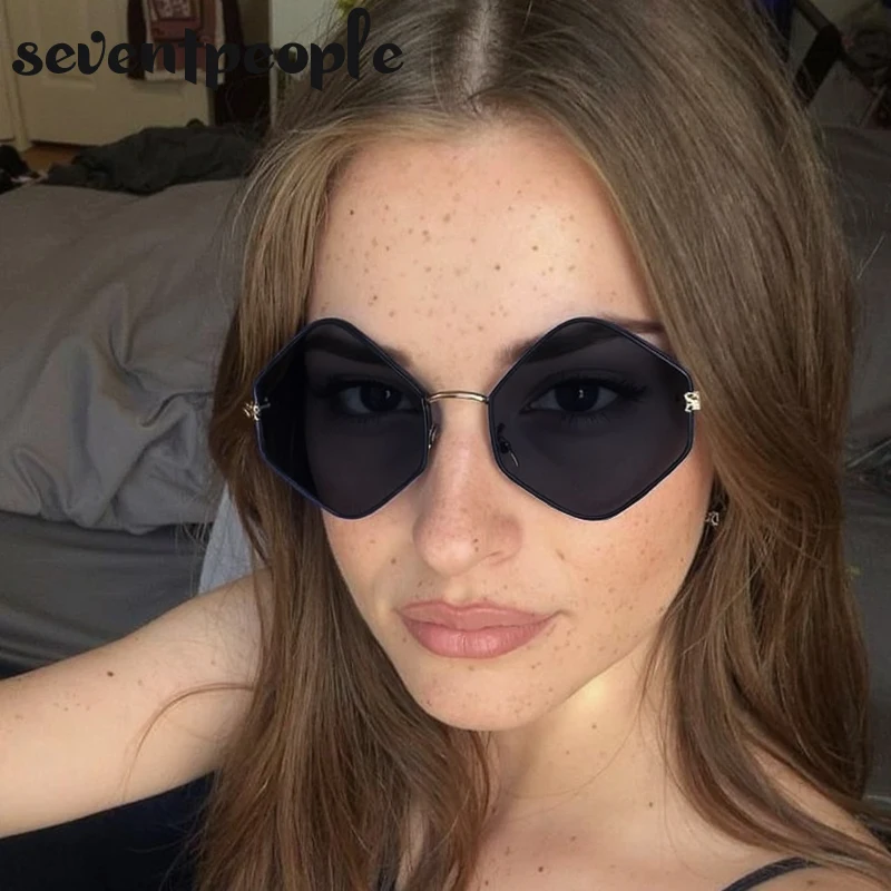 Vintage Steampunk Polygon Sunglasses Women 2025 Luxury Brand Classic Hexagon Sun Glasses Trendy Driving Shades For Ladies UV400 image 4