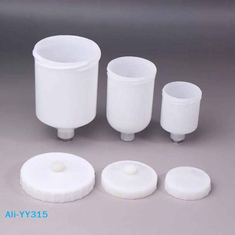 

【Y】125/250/600ml Plastic Spray Paint Cup Sprayer Cup Air Gravity Feed Paint Spray Pot Thread Connector For Spray Gun Parts