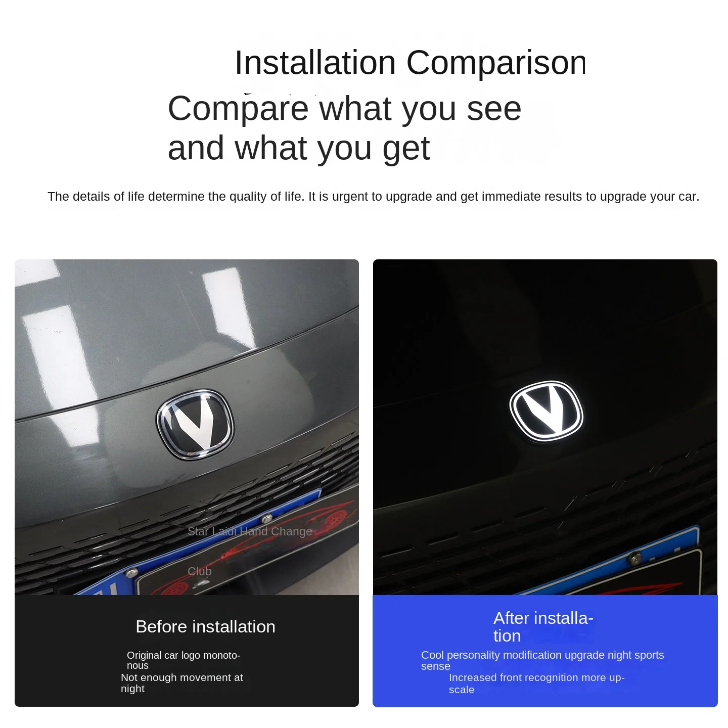 Suitable for Changan Univ 2022-2025 front logo luminous light modification accessories