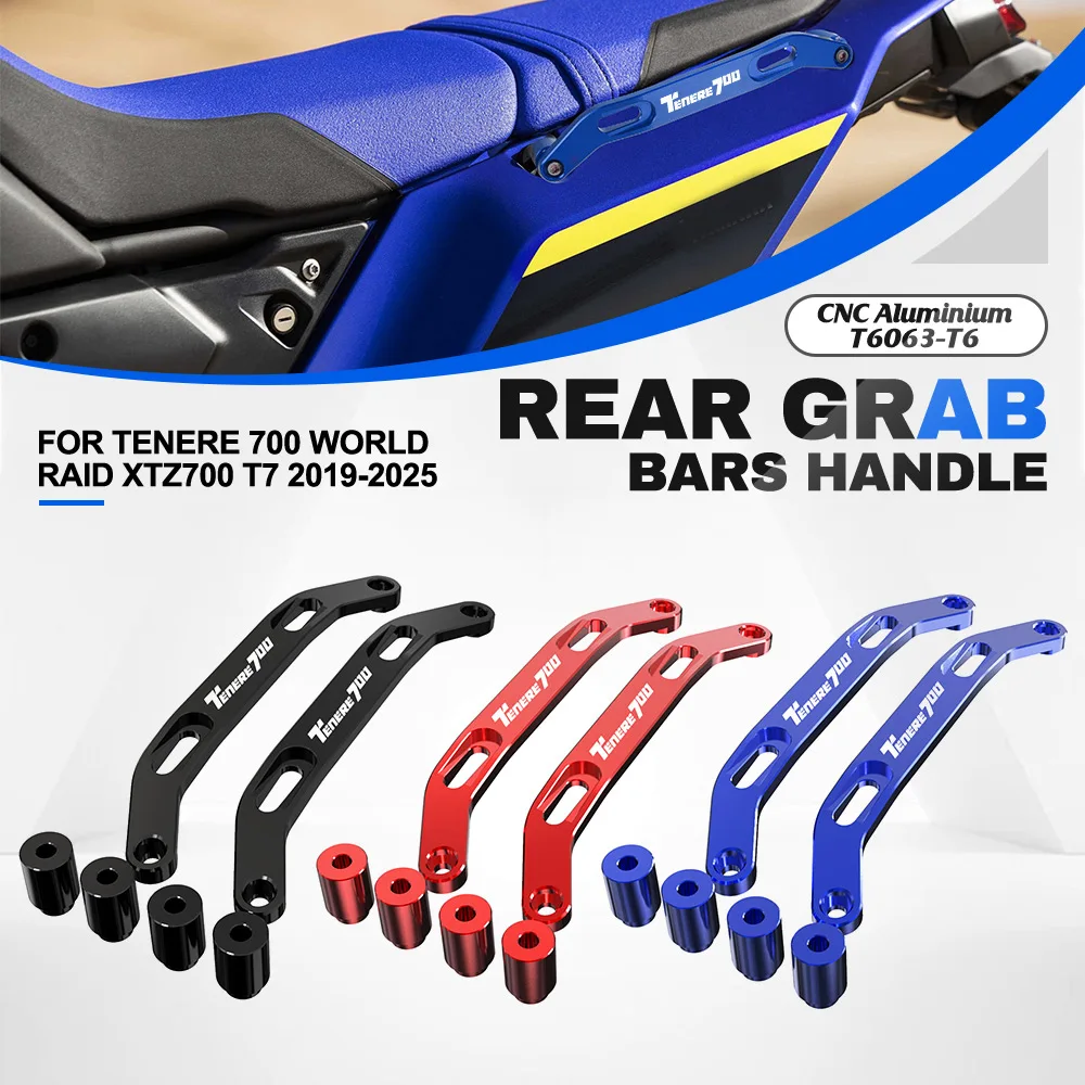

Tenere700 Accessories Rear Passenger Grab Handle Set For Yamaha Tenere 700 World Raid XTZ700 T7 2019 - 2022 2024 2025 Motorcycle