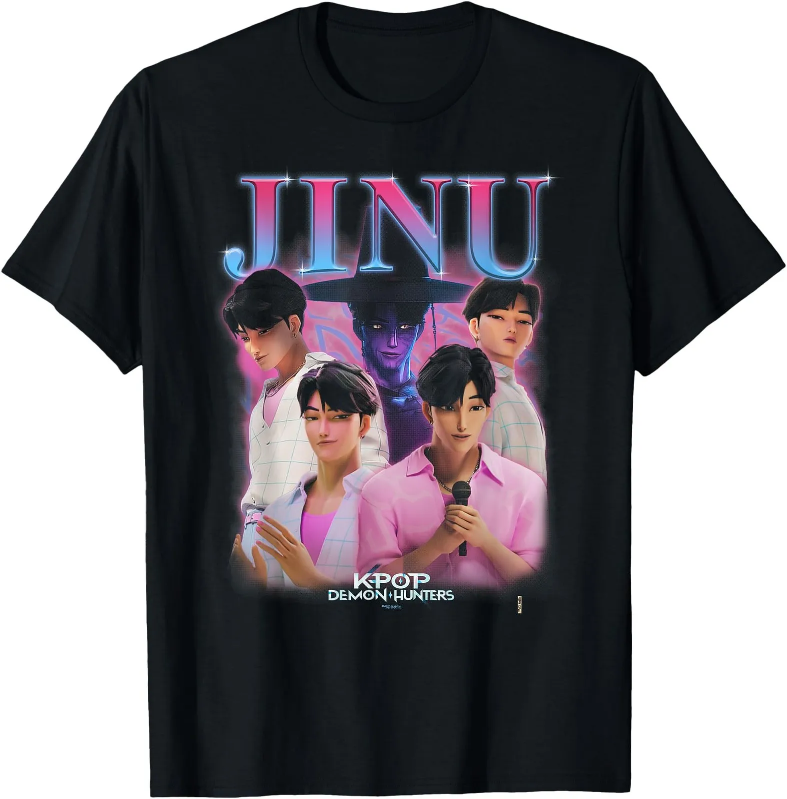 

Camiseta KPop Demon Hunters Jinu, camisa banda Jinu Saja niños, regalo para fans-