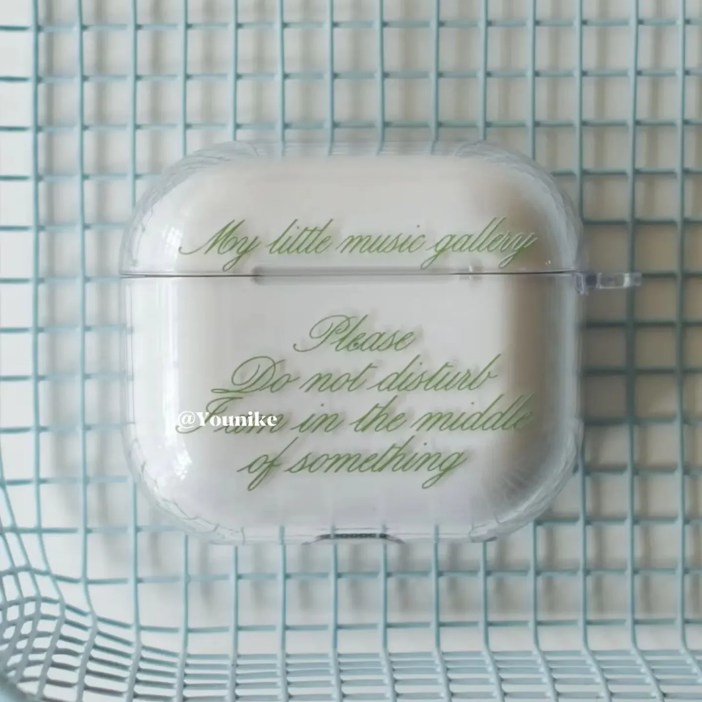 Advanced Green English Clear Solid Color For Airpods 4 3 2 1 AirPods Pro 3 2 Headphone Case Dustproof Anti-Fall Keychain