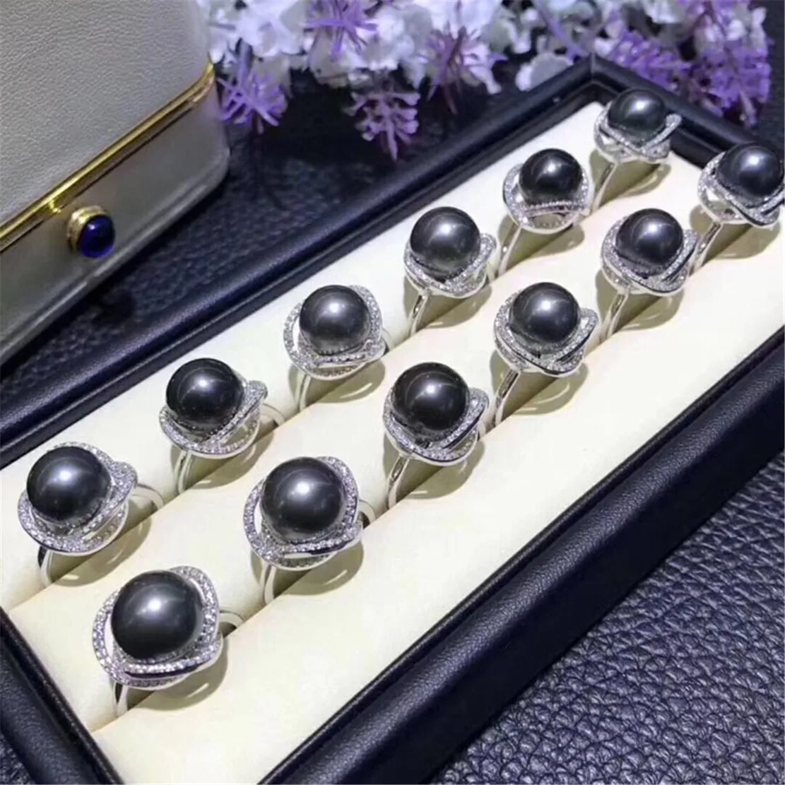 925 Stamped Alloy Gold-Plating Adjustable Pearl Ring Holder DIY Jewelry Findings, Craft Supplies for Handmade Rings No Pearl