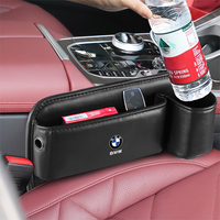Car Seat Gap Storage Box Leak-proof Organizer Box With Cup Holder For BMW E90 E92 F01 F02 G02 G30 F10 F11 F12 F16 F20 F21 F30 M4