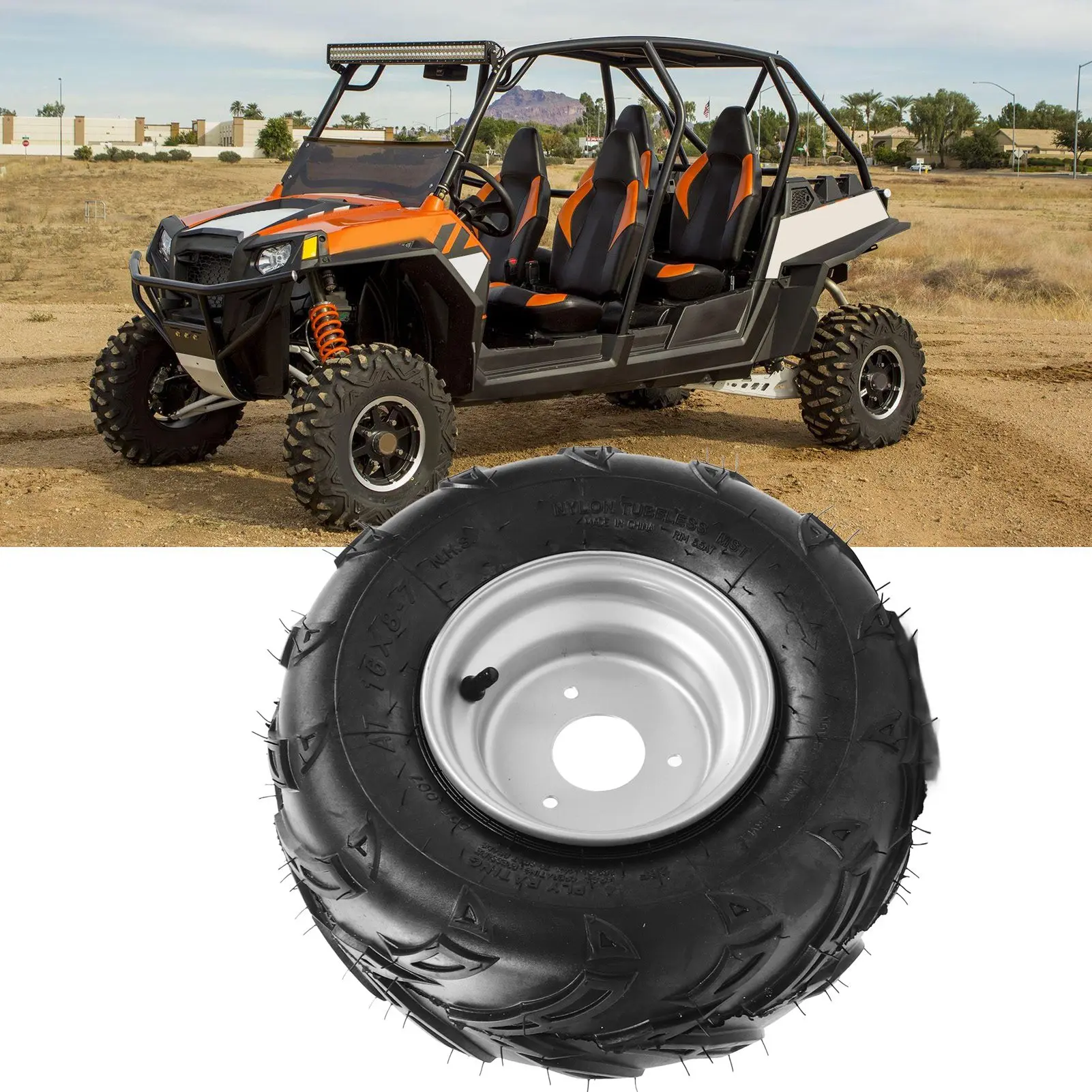 Replacement Tire Tire 16 X 8 7 Integrated Installation Vibration Resistant Tire ATV UTV Karting Heavy Tires With Hub