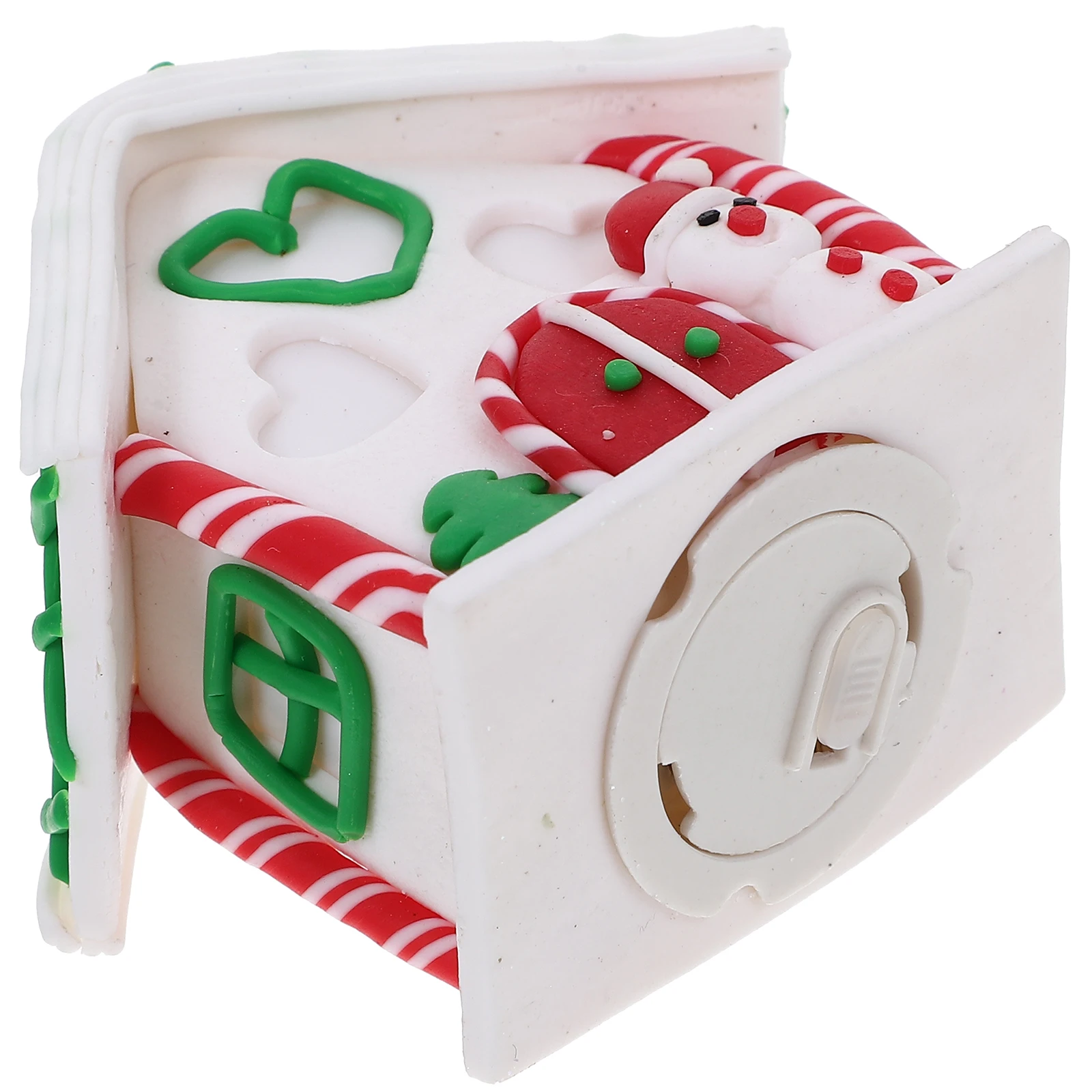 

Christmas Lighted House Xmas Miniature Polymer Clay Table Centerpiece Decor Christmas House Table Ornament Festival Ornament