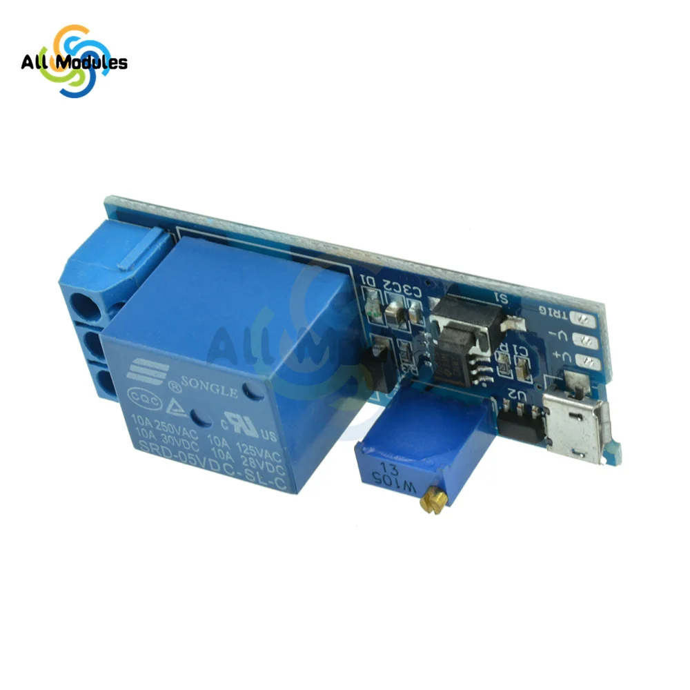 1 Channel 5V -30V Wilde Voltage 0-24s Adjustable Delay Internal/External Trigger Relay Board with Timer Delay Conduction Switch