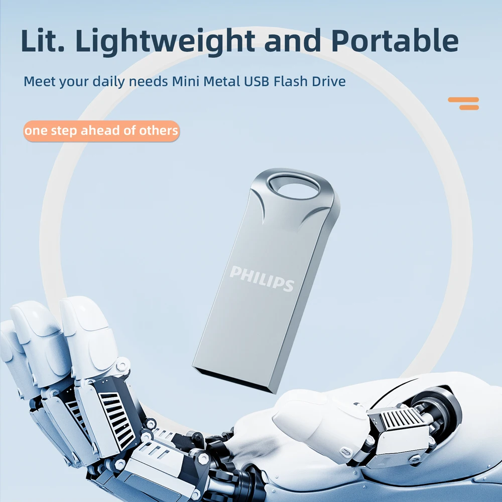 PHILIPS USB Flash Drive, 128GB, High Speed, Rugged Metal Casing, Storage Expansion for Photos, Videos, Music, Files