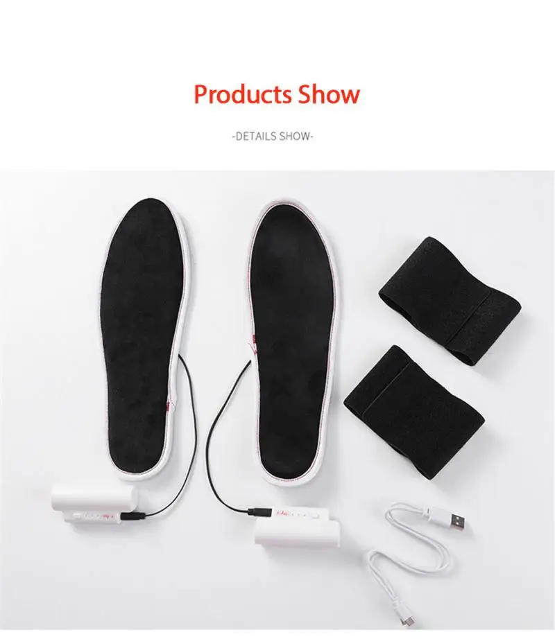 قابلة للشحن التدفئة الكهربائية نعل القدم التصحيح قدم الدافئة جورب وسادة حصيرة النعال الرياضية الشتاء جهاز تدفئة القدمين النعال ساخنة