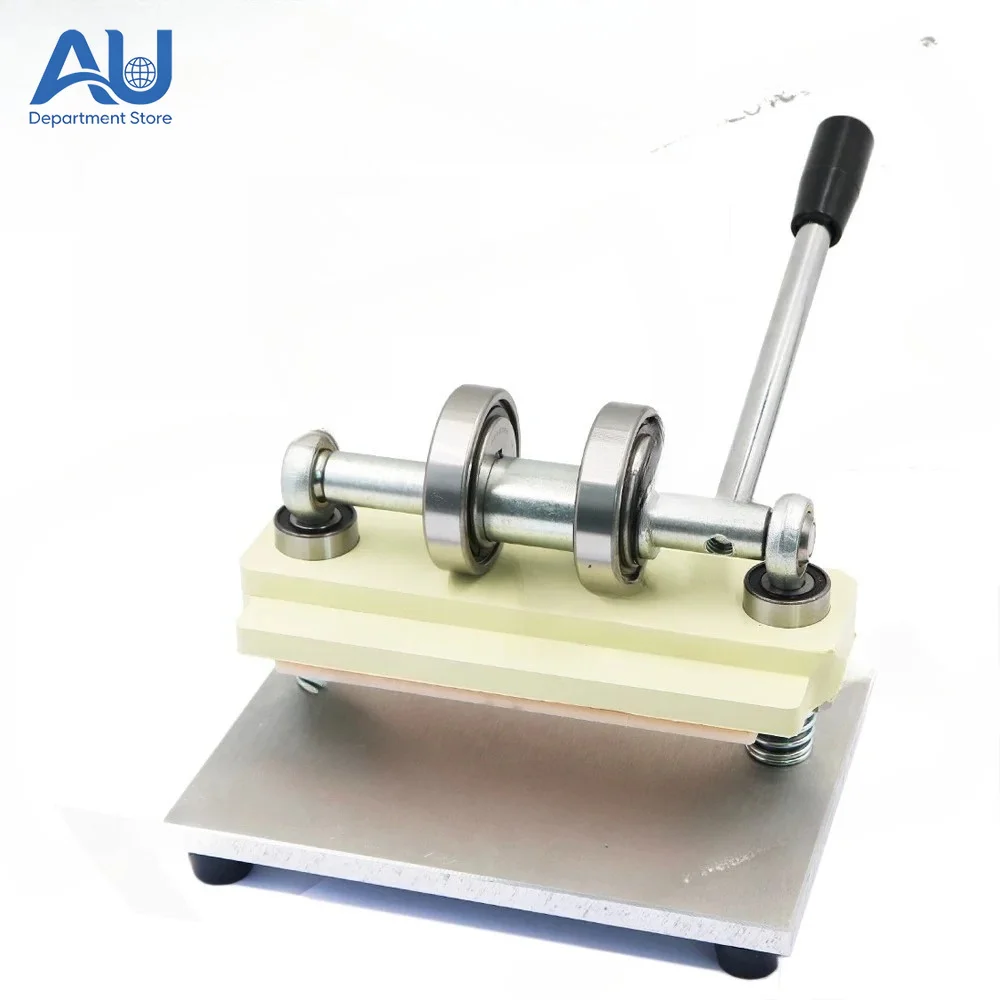 Leather Die Cutting Machine Punching Manual Press Double Wheel Hand Cutting Machine Photo Paper PVC/EVA Sheet Cutter DIY