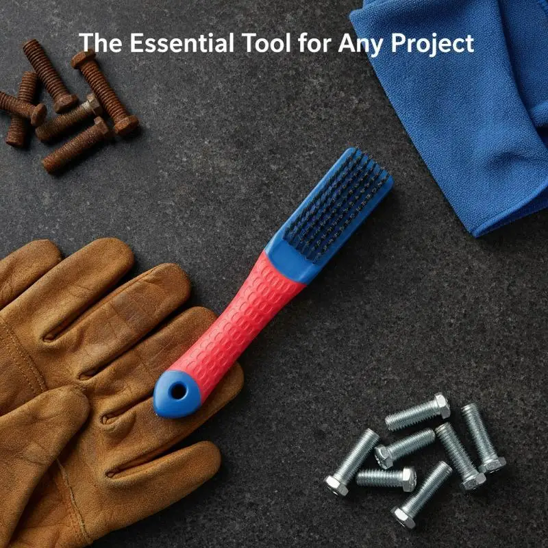 Heavy-Duty Stainless Steel Wire Brush Heavy Duty Rust Slag Paint Remover for Industrial Equipment Surface Descaling