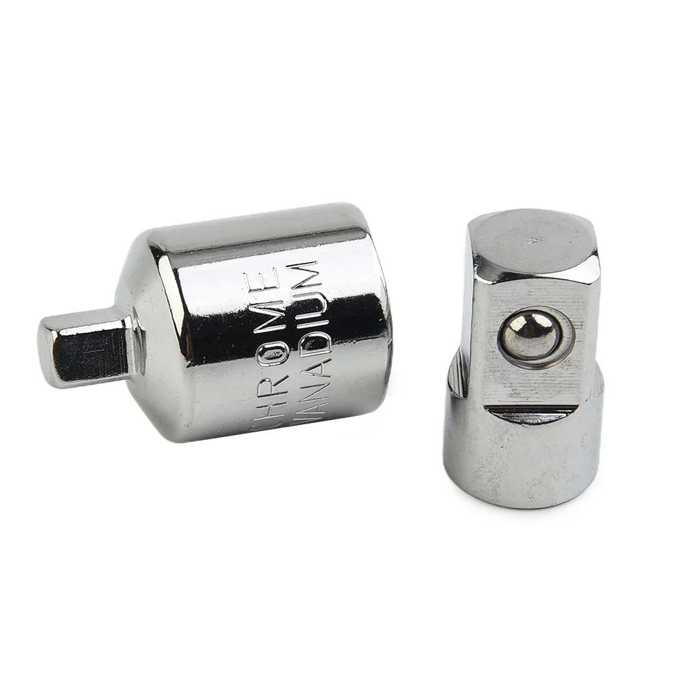 2PCS Socket Ratchet Converter Reducer Adapter 1/4 to 1/2 Inch Chrome Vanadium Steel for Car Bike Repair Tools Garage Use