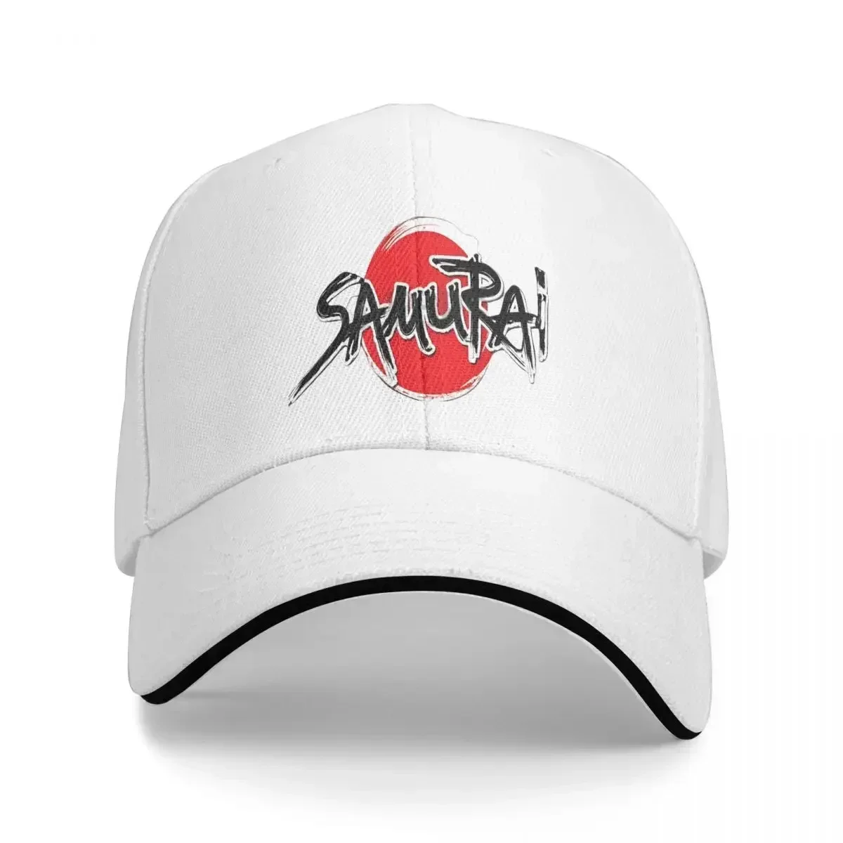 Samurai Red Moon Baseball Caps Hip Hop Anime Katana Sandwich Hats Unisex Adjustable Hats Cap Outdoor