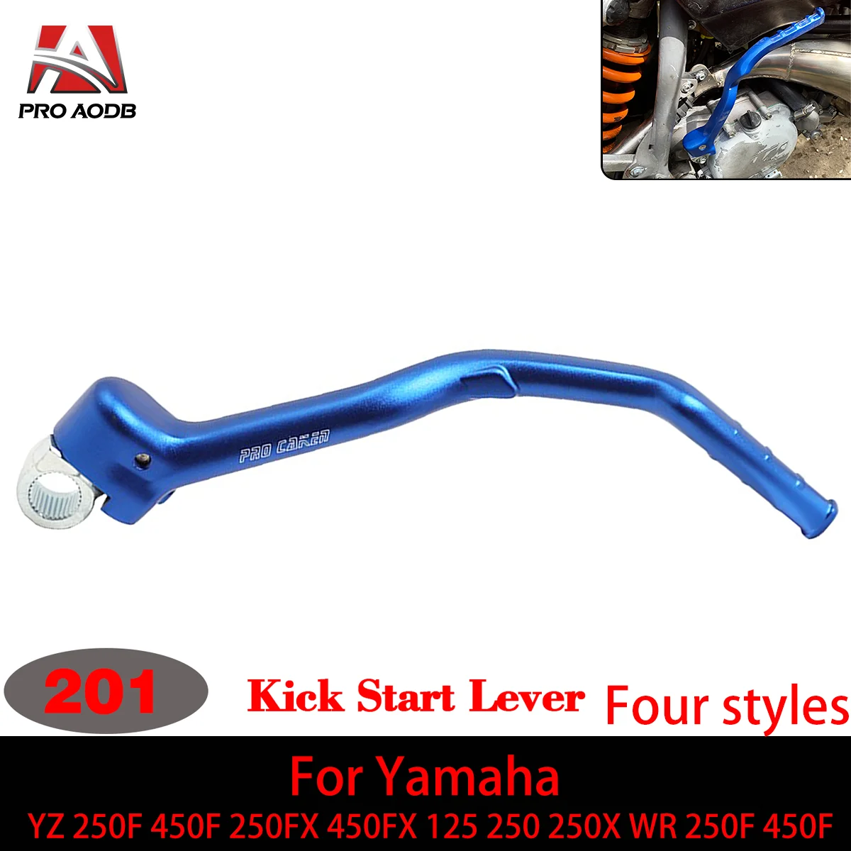 Motorcycle CNC Forged Kick Start Starter Lever Pedal For Yamaha YZ 250F 450F 250FX 450FX 125 250 250X WR 250F 450F 1986-2023 Etc