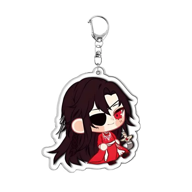 Anime Tian Guan Ci Fu Keychain Acrylic Xie Lian Hua Cheng Figure Key Holder For Fans Accessories Girl Kids Birthday Gift Cosplay