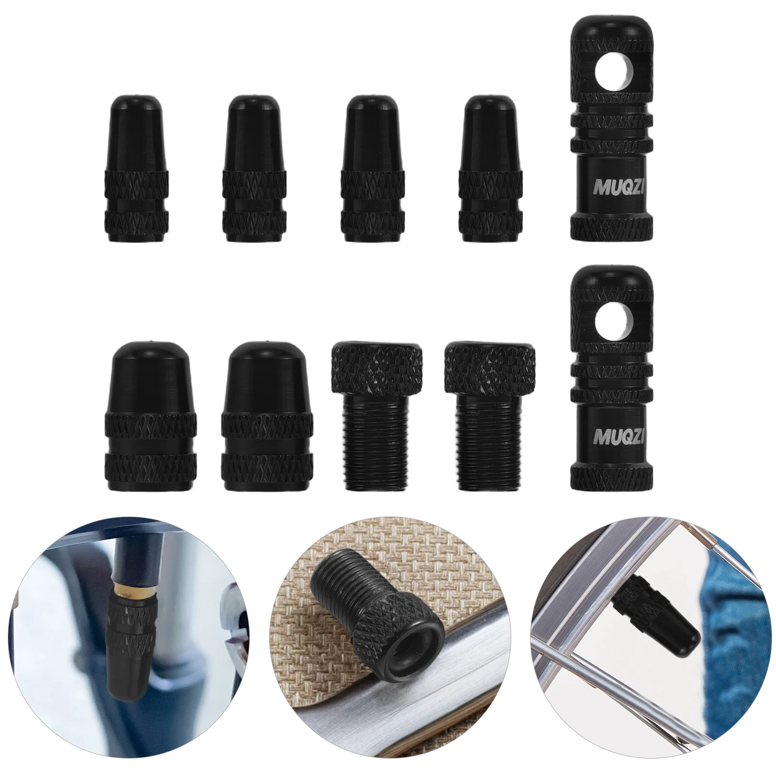 

1 Set Aluminum Alloy Bicycle Stem Lightweight Dustproof Tire Air Caps French To American Valve Converter Decorative Bike Tire