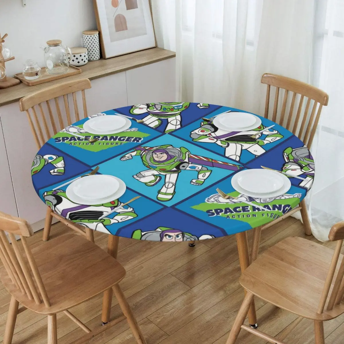 Custom Round Disney Toy Story Anime Tablecloth Fit 40