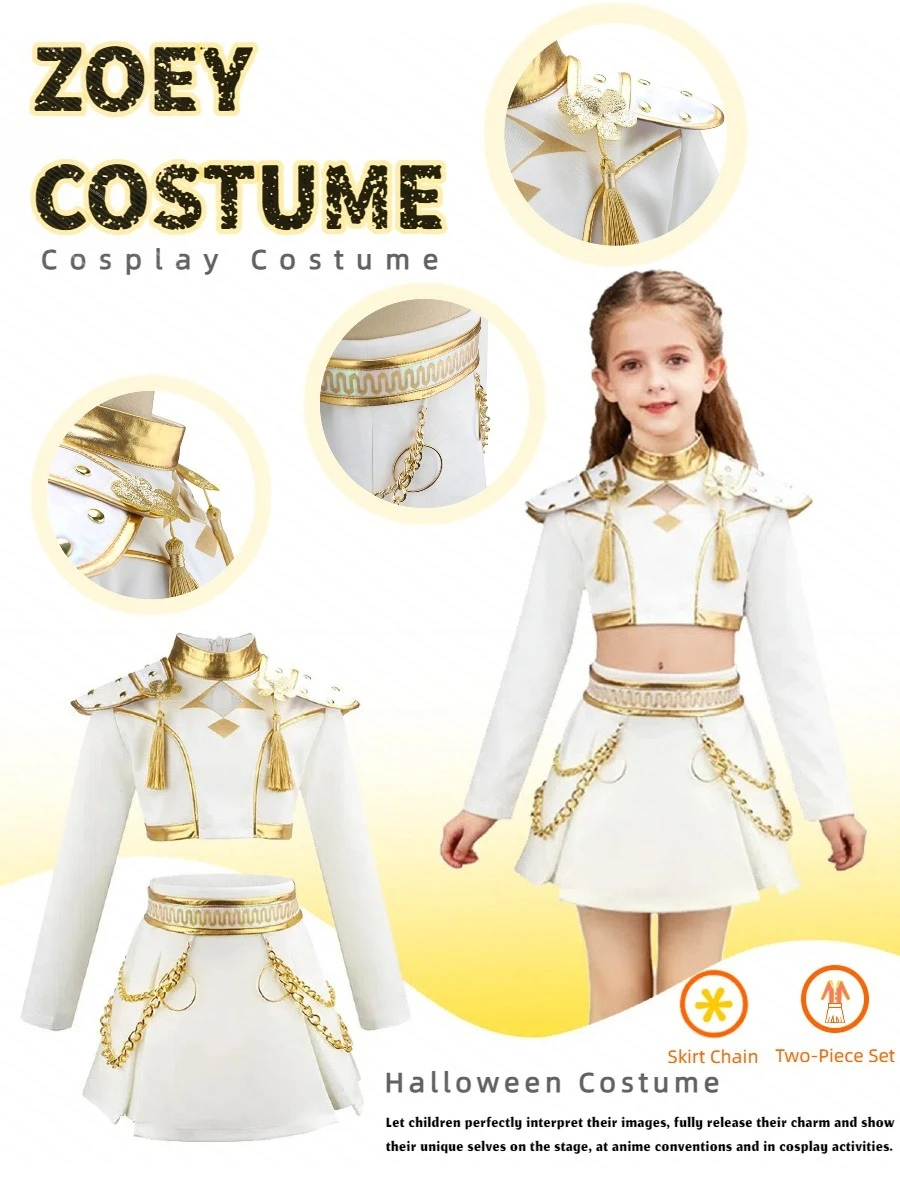 أزياء الهالوين التأثيرية لعام 2025 ، ملابس الأطفال لمجموعة الصيد الساحرة ، زي أداء التشجيع ، زي غناء K-pop #3