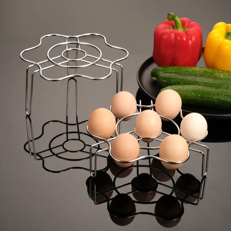 

Stainless Steel High Foot Steamer Cooker Eggs Dumplings Rice Steaming Rack Kitchen Steam Fish Food Stand Cooking Utensils