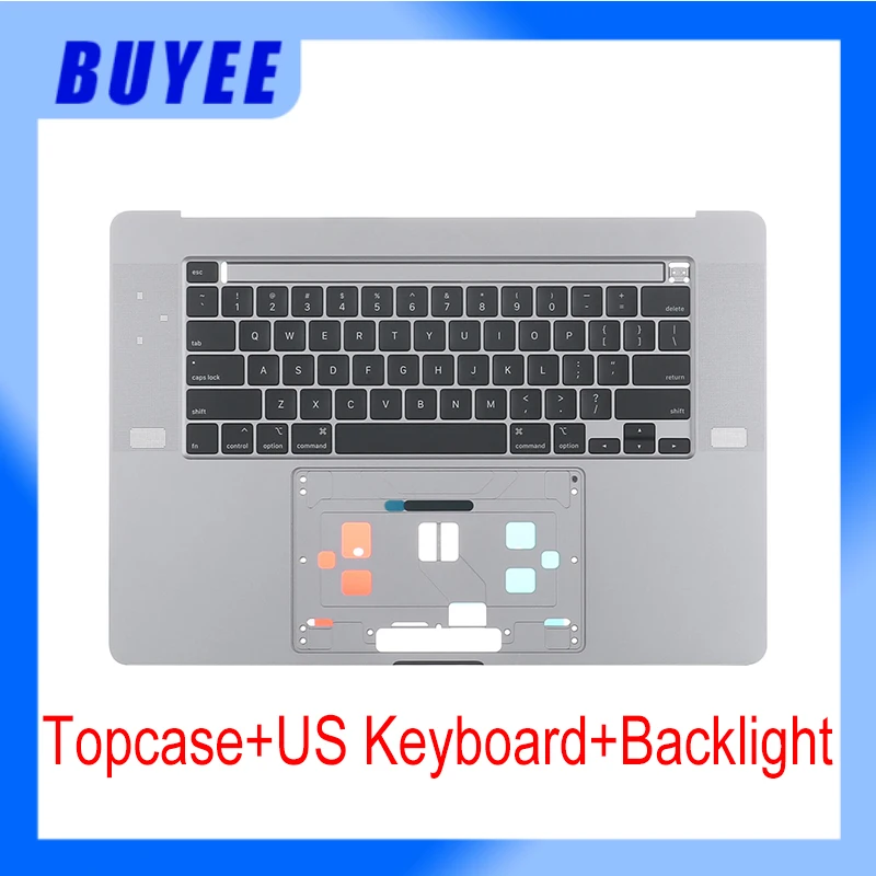 

New Gray For Macbook Pro 16" A2141 Palmrest Topcase Keyboard With Backlight A2141 Topcase US Keyboard Replacement