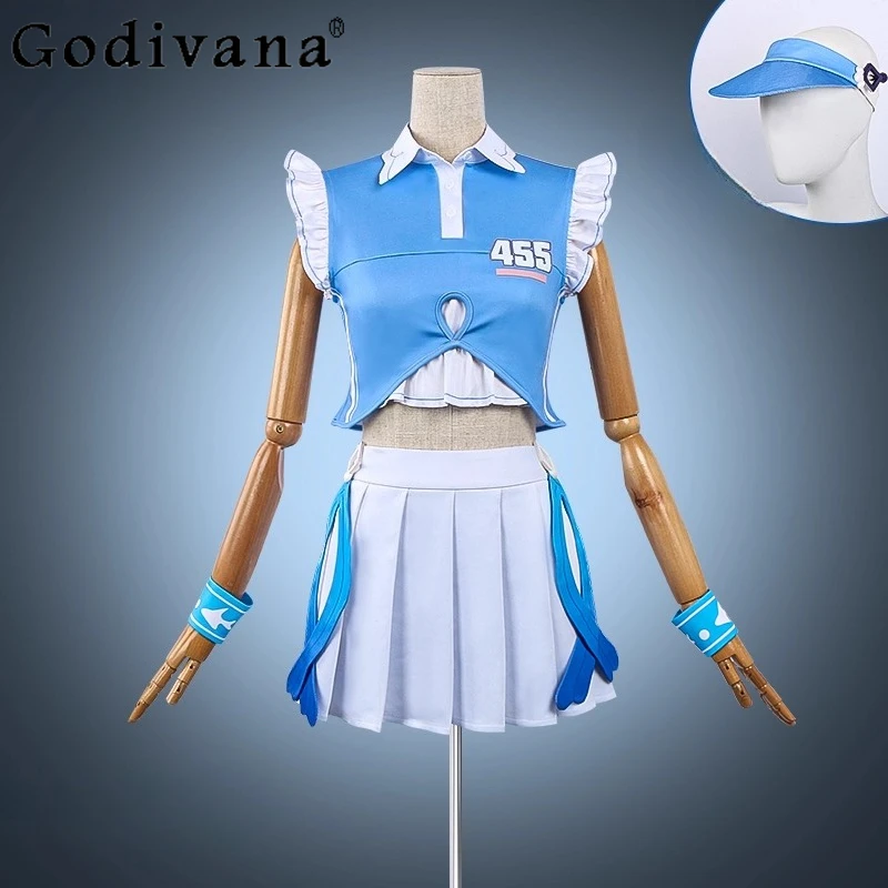 

Women Uniform Anime Clothe Genshin Impact Sangonomiya Kokomi Cosplay Skirt Set Lady Anime Cosplay School Halloween Outfits