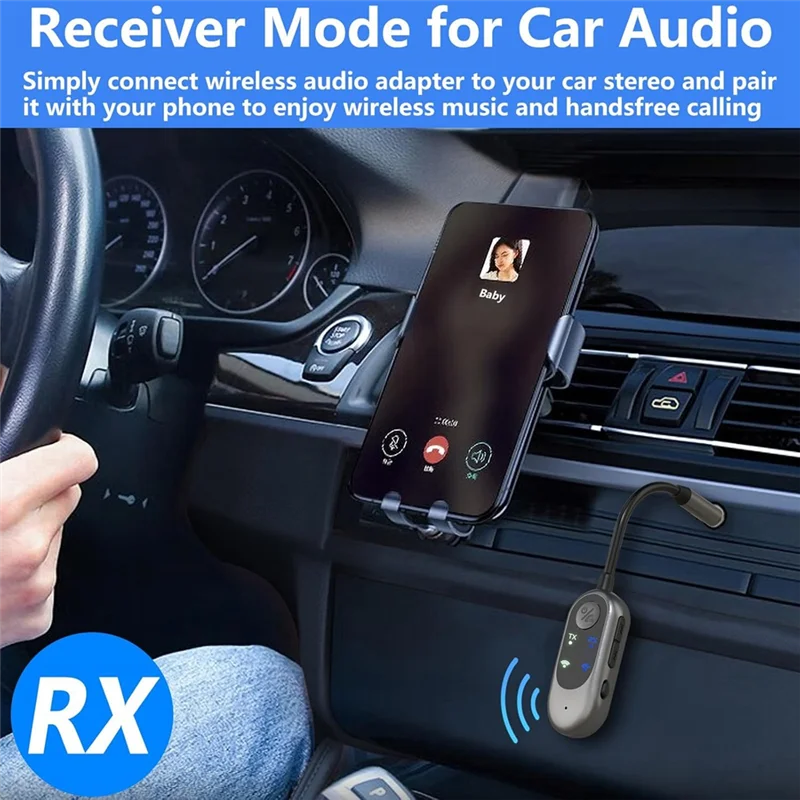 Pemancar Audio Nirkabel Bluetooth untuk Headphone Adaptor Jack Audio 3.5Mm untuk TV, Pesawat, Mobil, PC, Peralatan Gym-Y41A