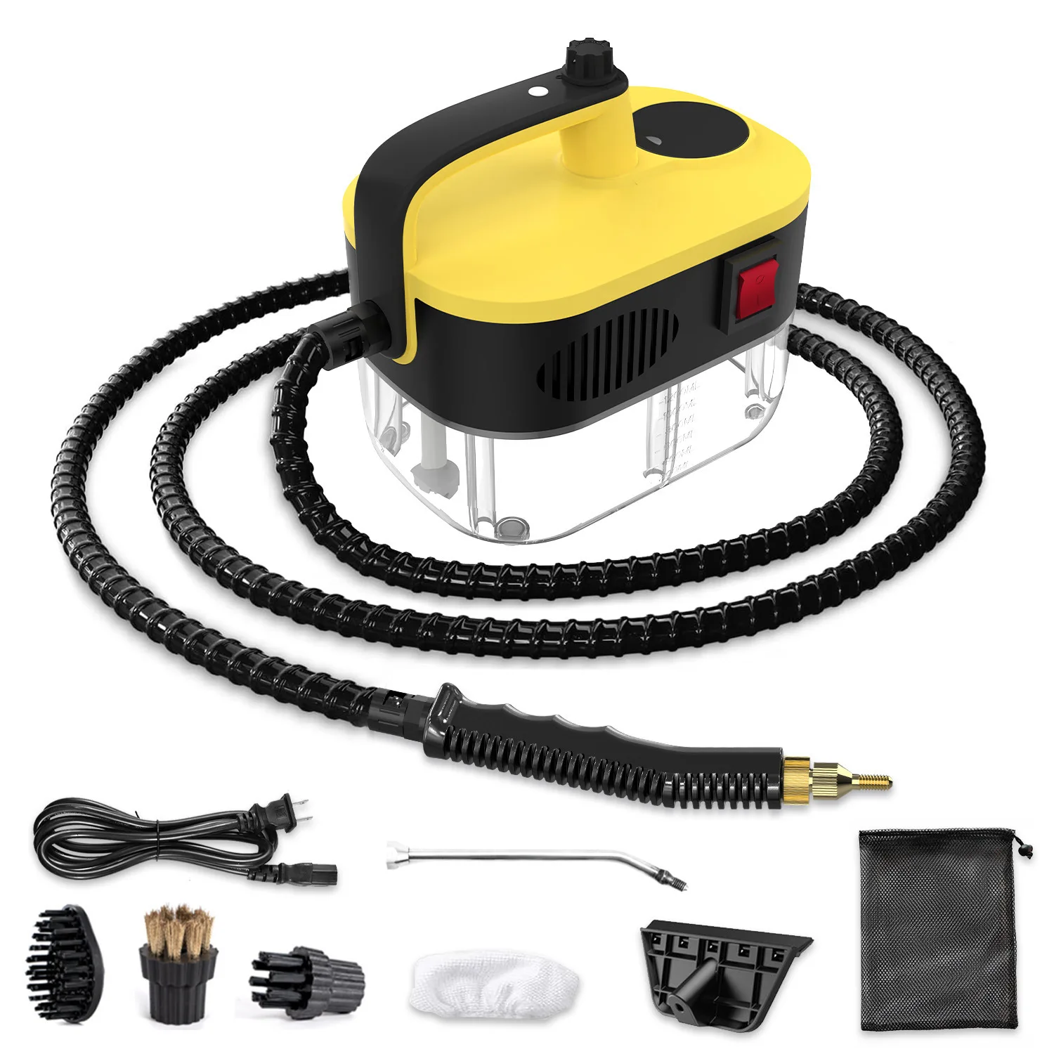 Household Hand-Held Steam Cleaner, High-Temperature Sterilization+Multifunctional Nozzle, 15S Quick Heating, Lightweight Design