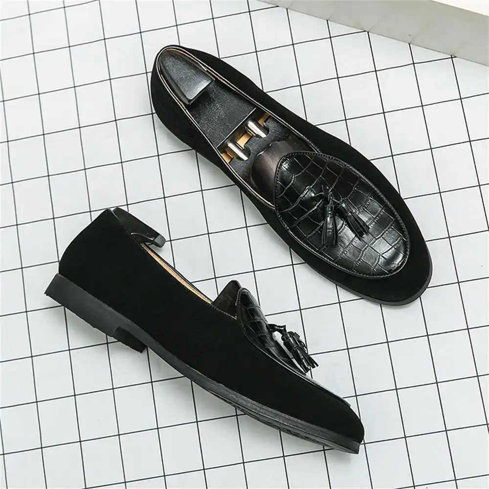 

43-44 Synthetic Leather Loafers Man Brand Luxury Walking Training Sneakers Men's Shoes 13 Sports Second Hand Genuine Brand