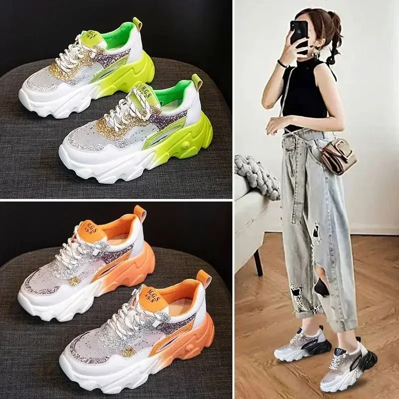 Athletic Sneakers Women\'s Sports Shoes High on Platform Ladies Footwear New Arrival 2025 Casual Sale Designer Luxury 39 Offer H