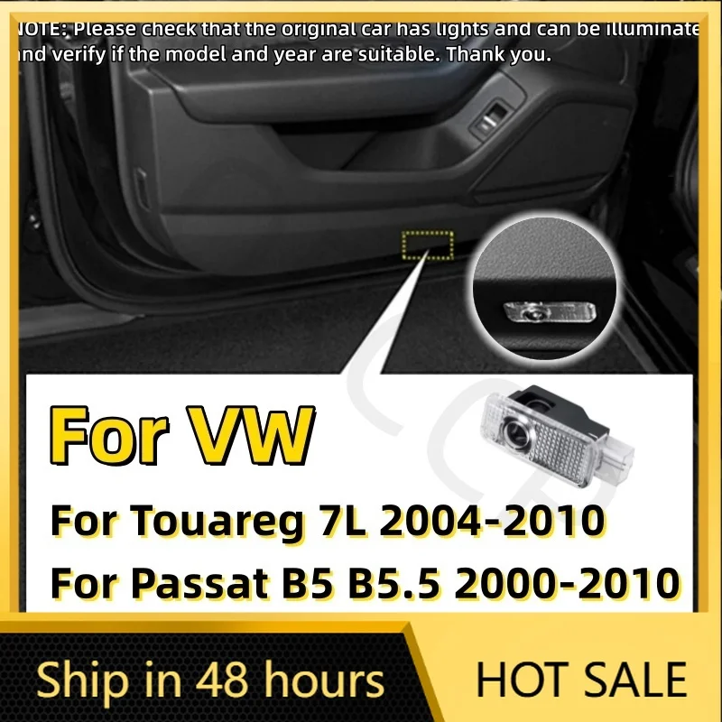 Led porta do carro bem vindo fantasma sombra projetor luzes acessórios para vw touareg 7l 2004-2010 passat b5 b5.5 2000-2009 2010 phaeton