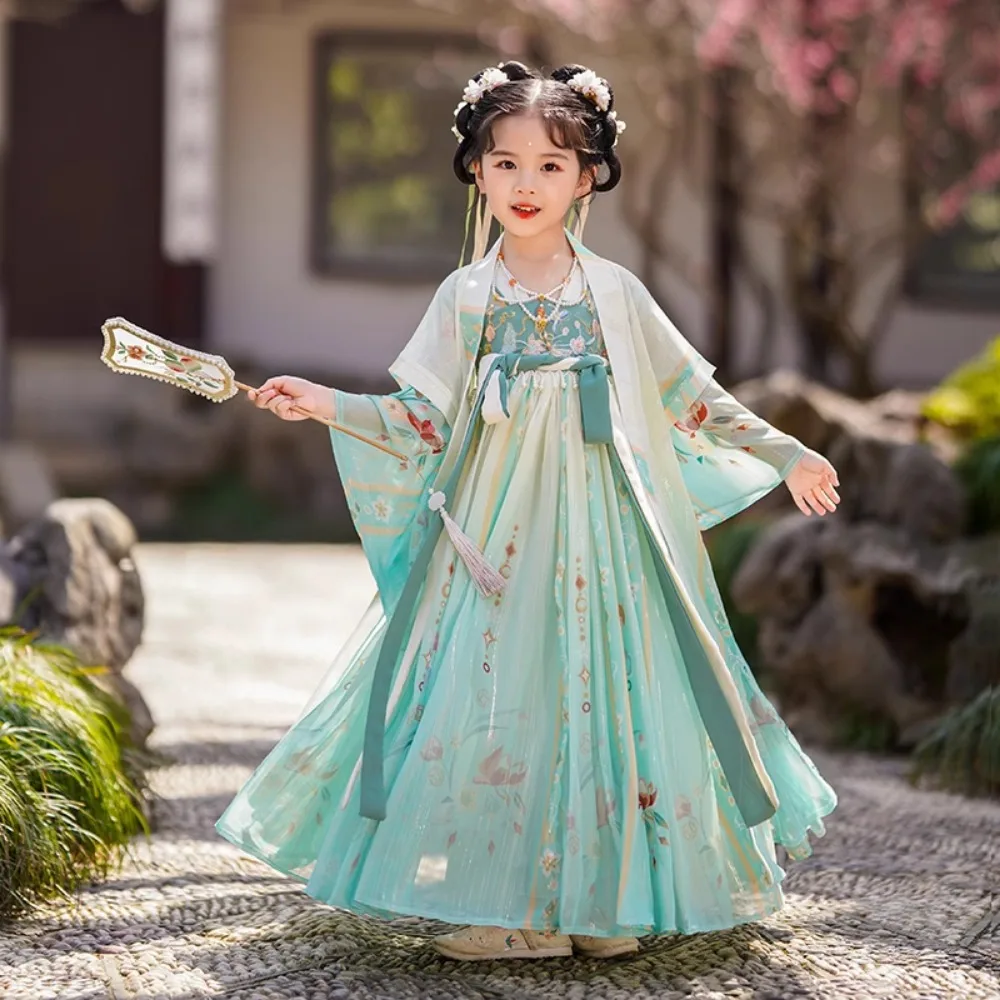 

Girls Dresses Children's Clothing Kids Clothes Fairy Dance Wear Cosplay Costumes Ethnic Style Hanfu Vintage Party Stage Summer