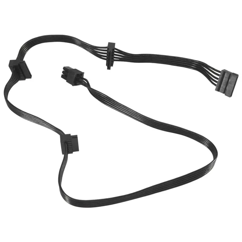Eco-Friendly-6 PIN To 4X Sata Power Cable 6Pin To 4 SATA Cable 6PIN To Sata15pin X4 Adapter Cable For Seasonic Modular Power Sup