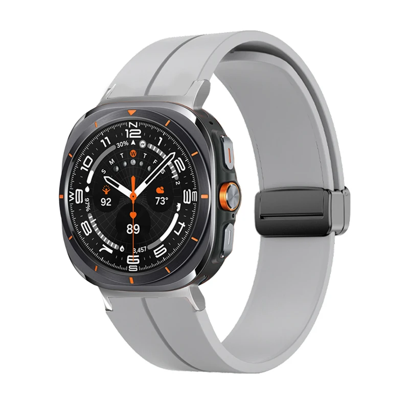 Magnetische Band Voor Samsung Galaxy Watch 7 Ultra 47Mm Accessoires Siliconen Armband Correa Galaxy Watch 7 Fe 6 5 4 Band 44Mm 40Mm