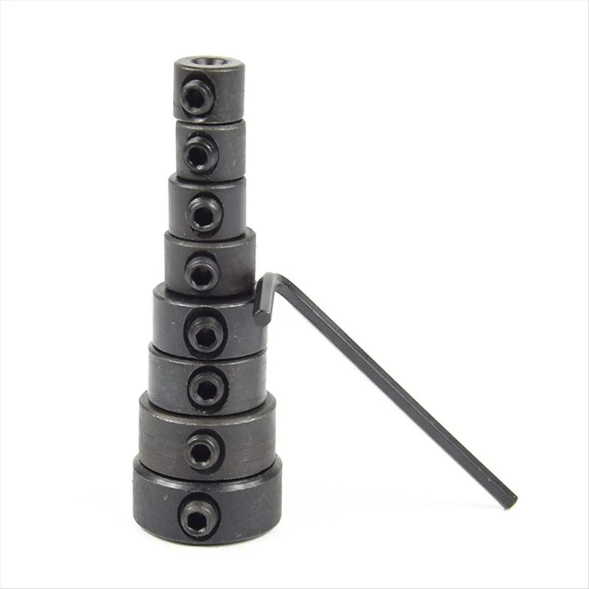 A78I Drill Stop Bit Collar Set 3-16mm with Hex Wrench Bit Limit Ring Twist Drill Positioning Ring Tool Accessories