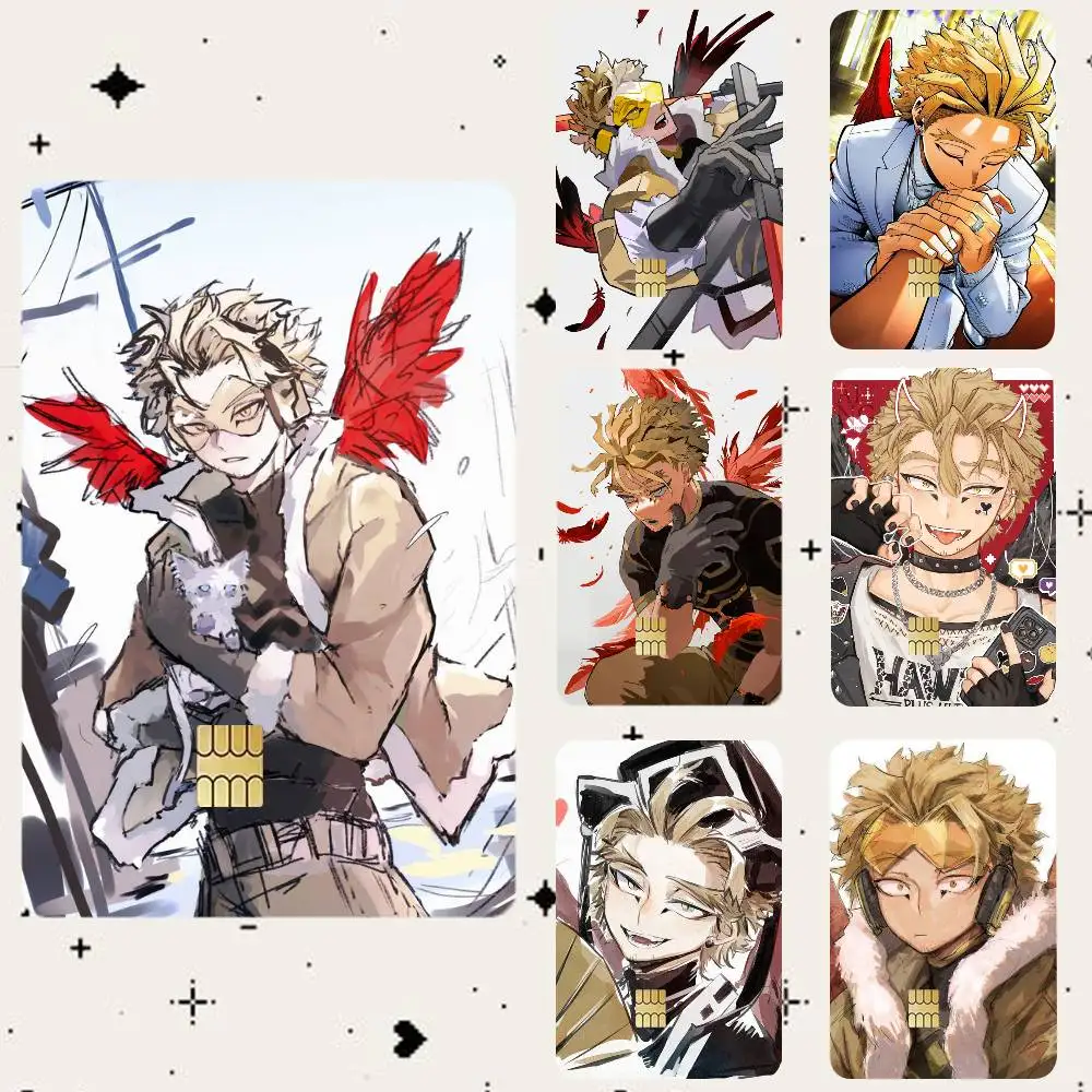 BNHA Hawks M-MHA  HD Waterproof Card Skins Protective Stickers for Credit Bank Game Cards