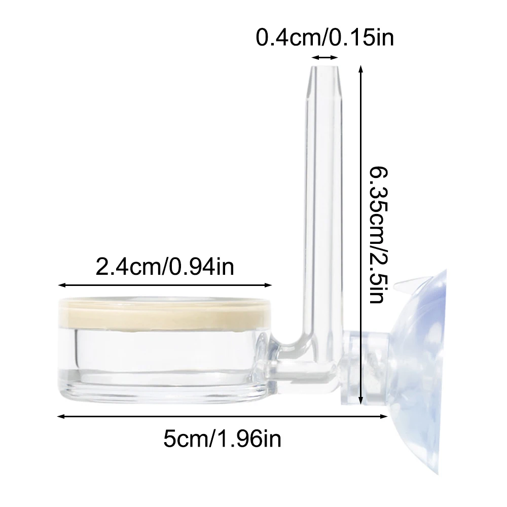 1PC Diffuser for Aquarium Plants, Clear CO2 Atomizer Aquarium CO2 Diffuser with Suction Cup - view 5