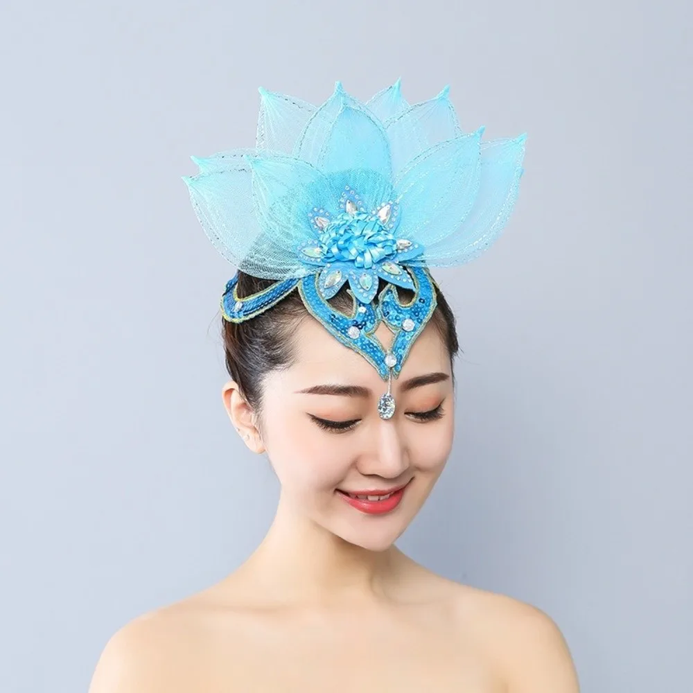 

Креативные элегантные головные уборы с вуалью для танцев, для сценических выступлений, для народного танца Янко, украшения для волос, цветы для волос для женщин