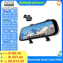 70mai-Caméra de Tableau de Bord S500 9.35 avec Écran Tactile, DVR de Voiture 3K, Super Puzzles, Tourisme, Canal HDR, Commande Vocale, Parking 24h