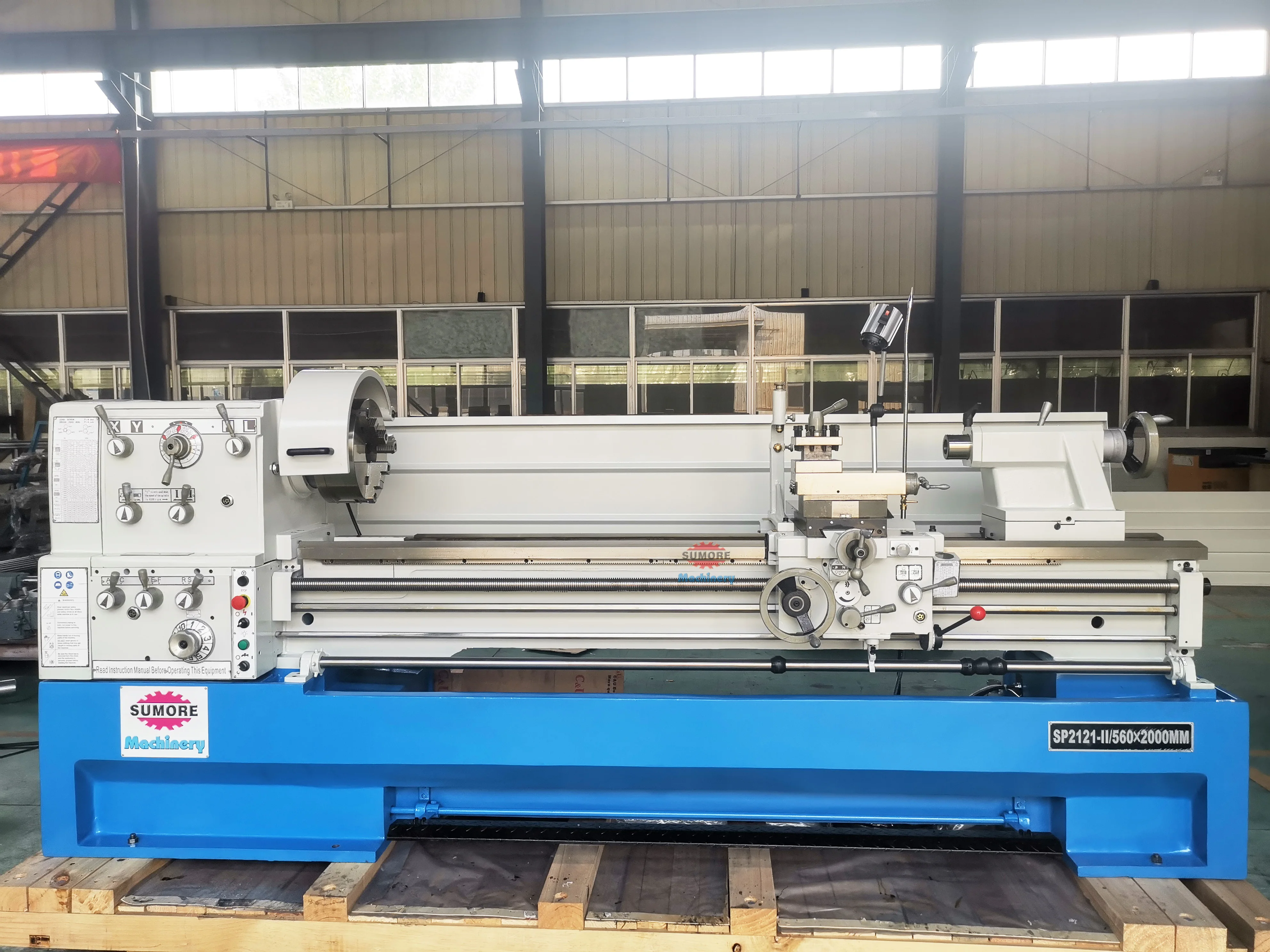 SUMORE Heavy horizontal manual lathe SP2121/C6256, workpiece diameter 1500-3000mm