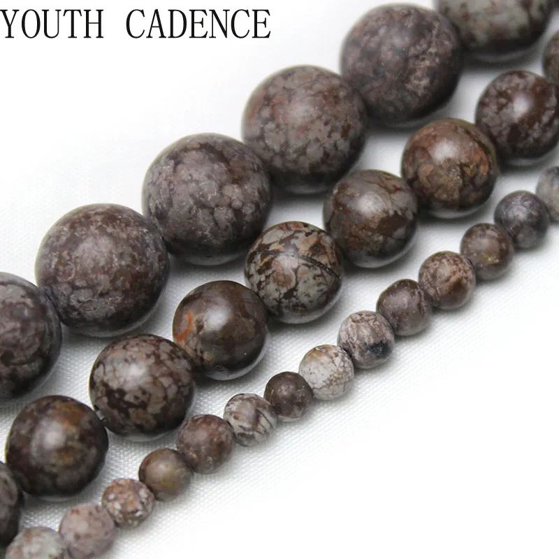 Perles rondes en obsidienne, pour la fabrication de bijoux, accessoires de Bracelet à faire soi-même, 4-12mm